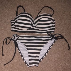 Striped swim suit